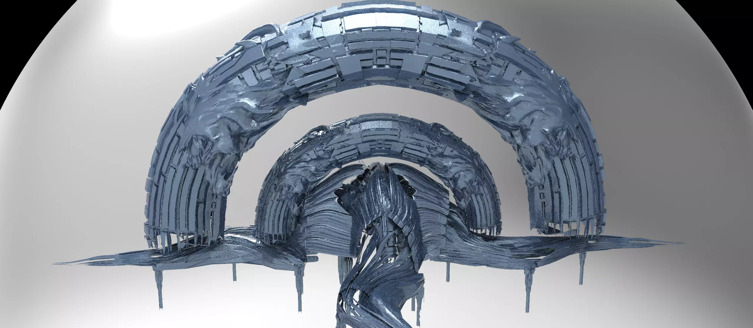 Genma tech base temple exterior 3 3D model_0