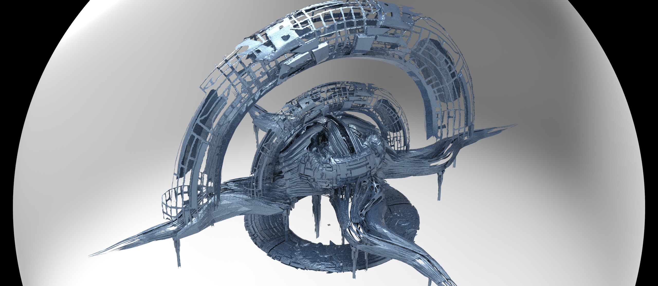 Genma tech base temple exterior 4 designs 3D model_5