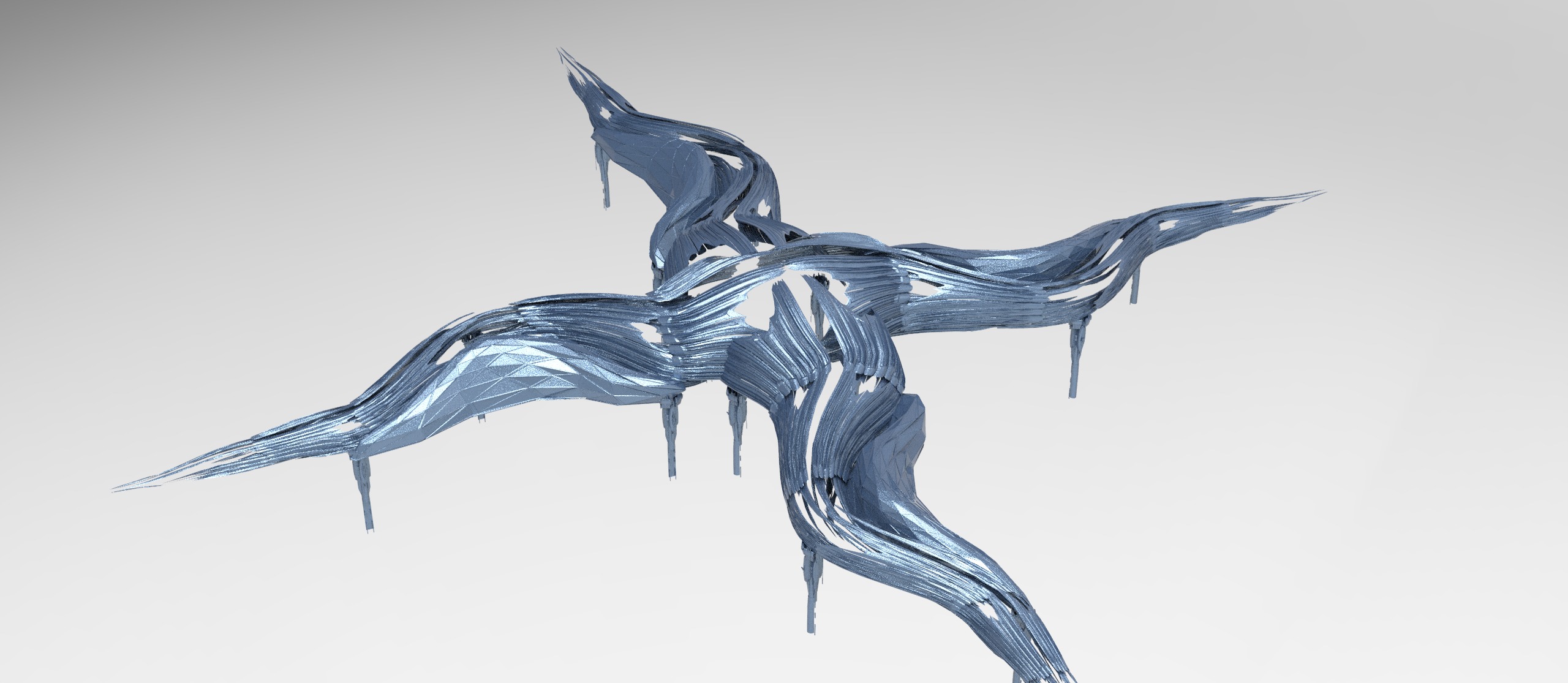 Genma tech base temple exterior kitbash 3D model_3