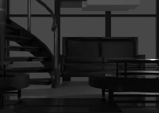 Spiral Stairs Sofa Table 3D Pack Modern Home  Low-poly 3D model_0