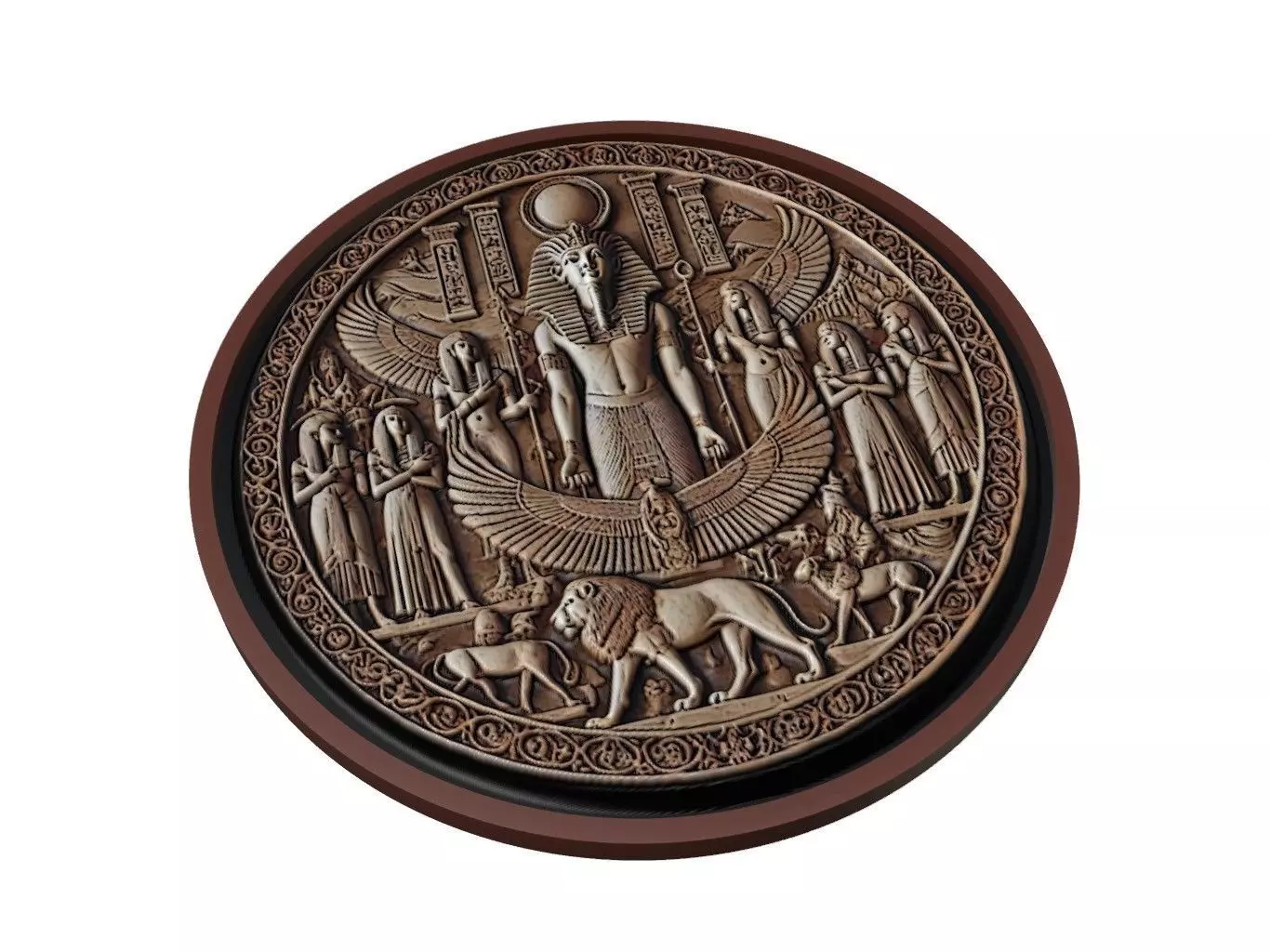 Egypt Map Medallion Relief 3D print model