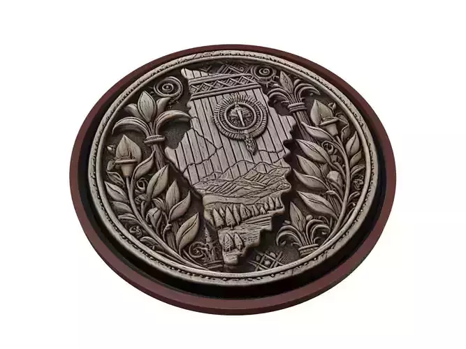 Eswatini Map Medallion Relief