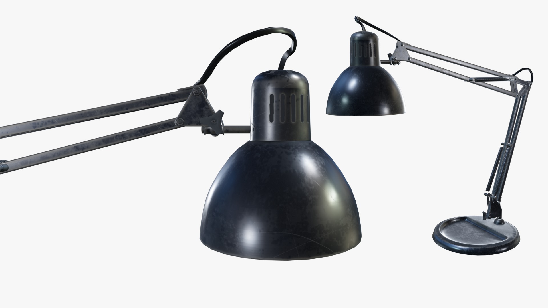 Lamp Low-poly textured 3d model for games Low-poly 3D model_3