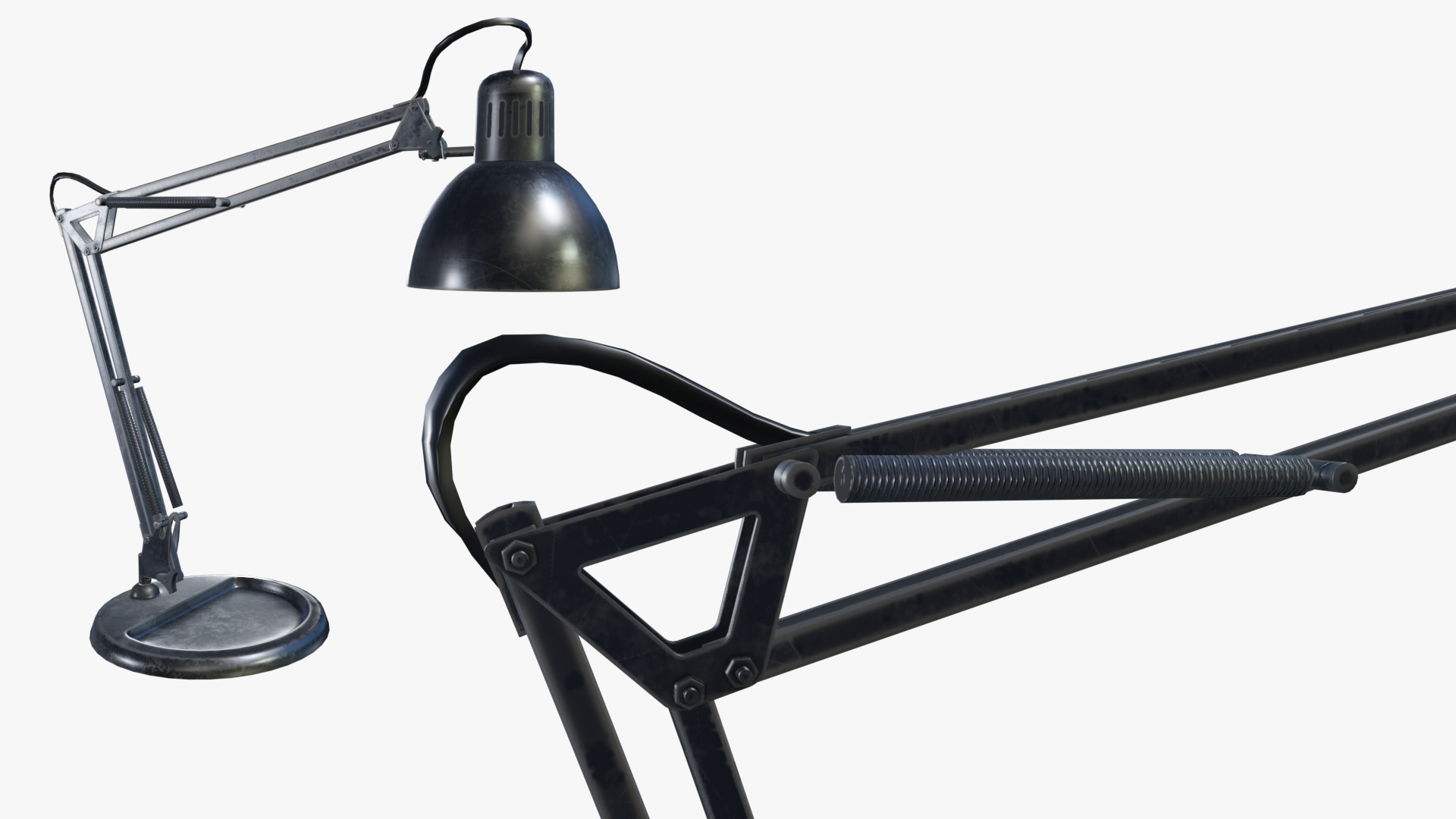 Lamp Low-poly textured 3d model for games Low-poly 3D model_5