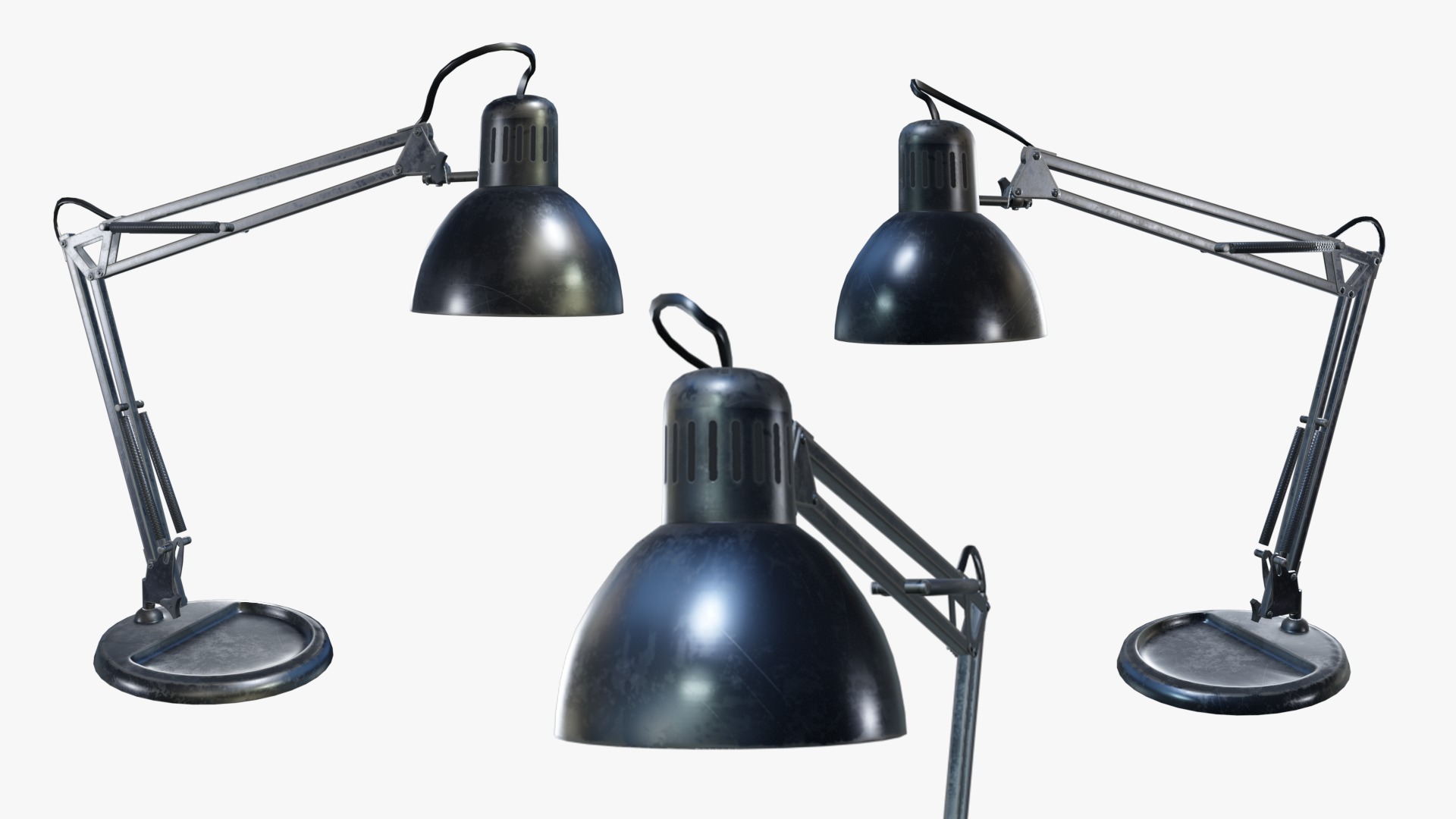 Lamp Low-poly textured 3d model for games Low-poly 3D model_2