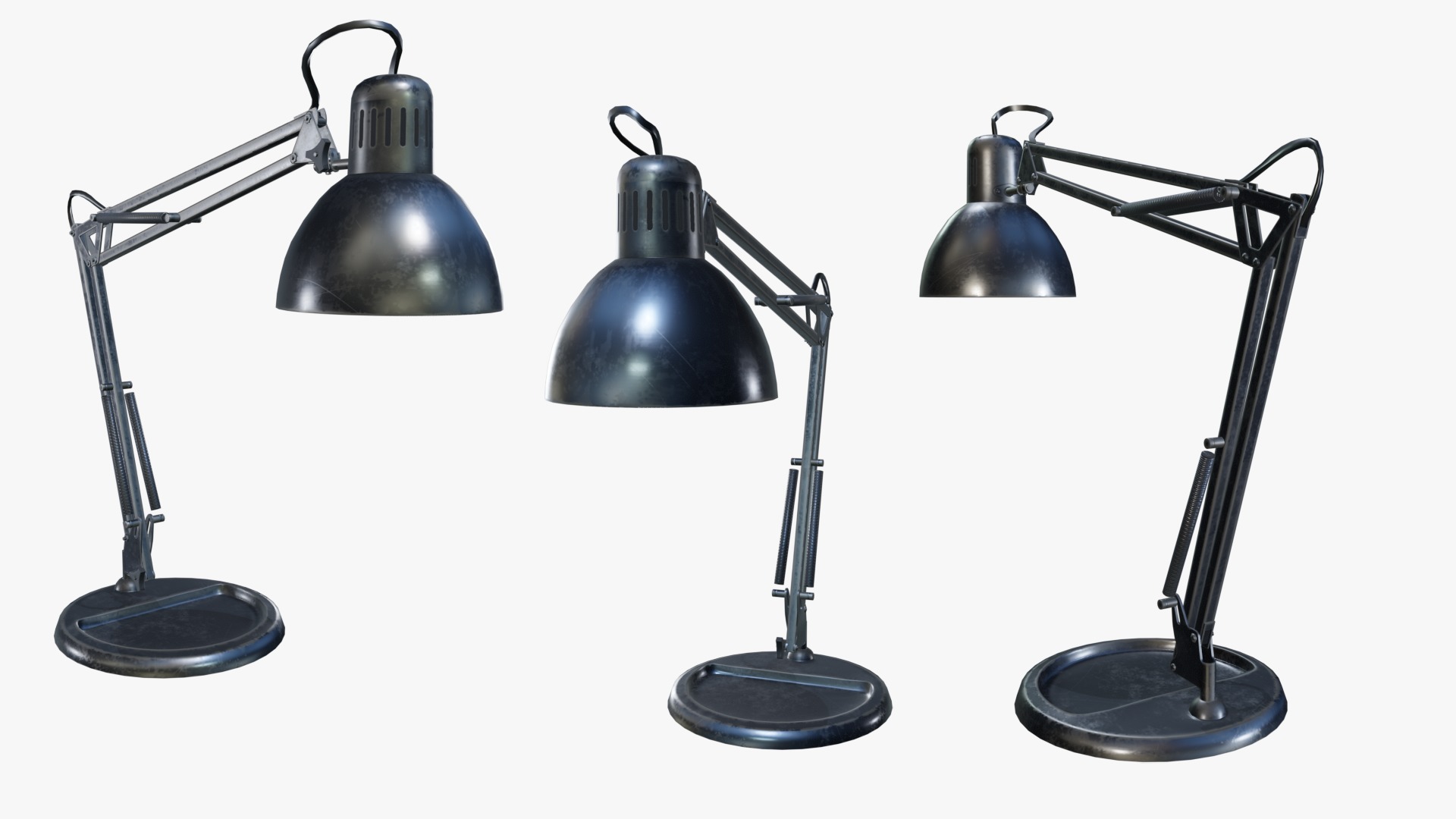 Lamp Low-poly textured 3d model for games Low-poly 3D model_4