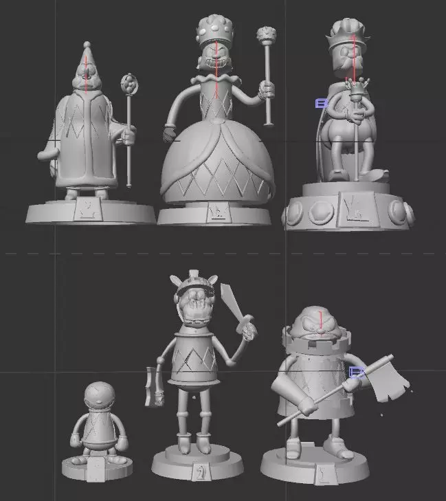 Cuphead Chess pawn only Free 3D model