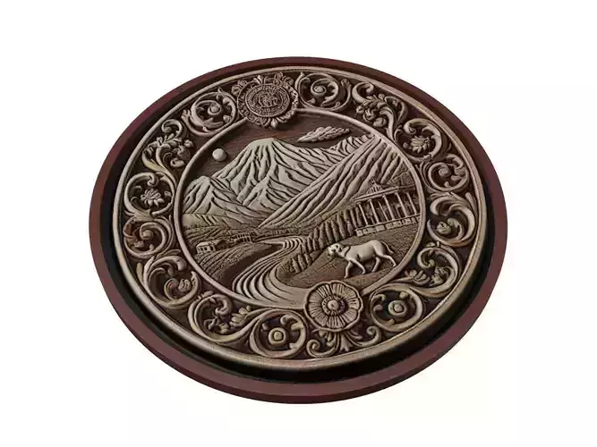 Georgia Map Medallion Relief