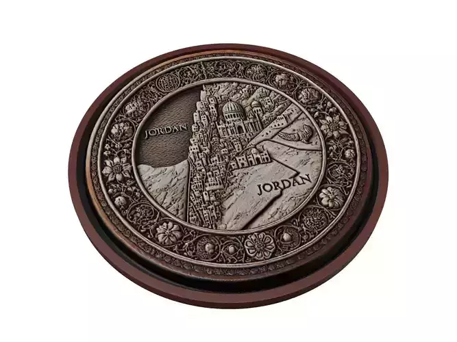 Jordan Map Medallion Relief