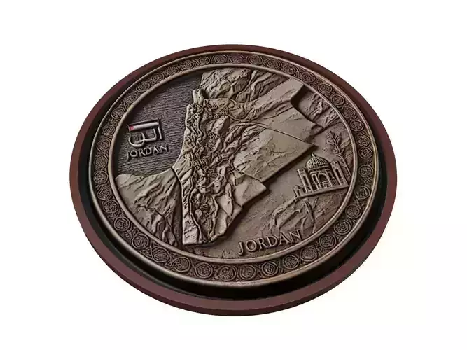 Jordan Map Medallion Relief
