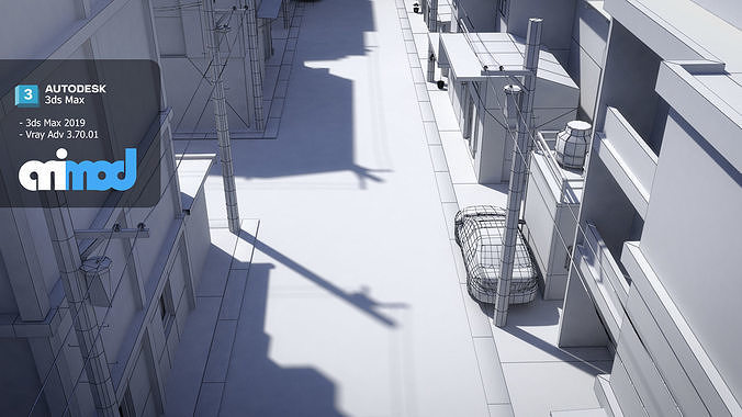Tw Street T Intersection 02 3D model 7