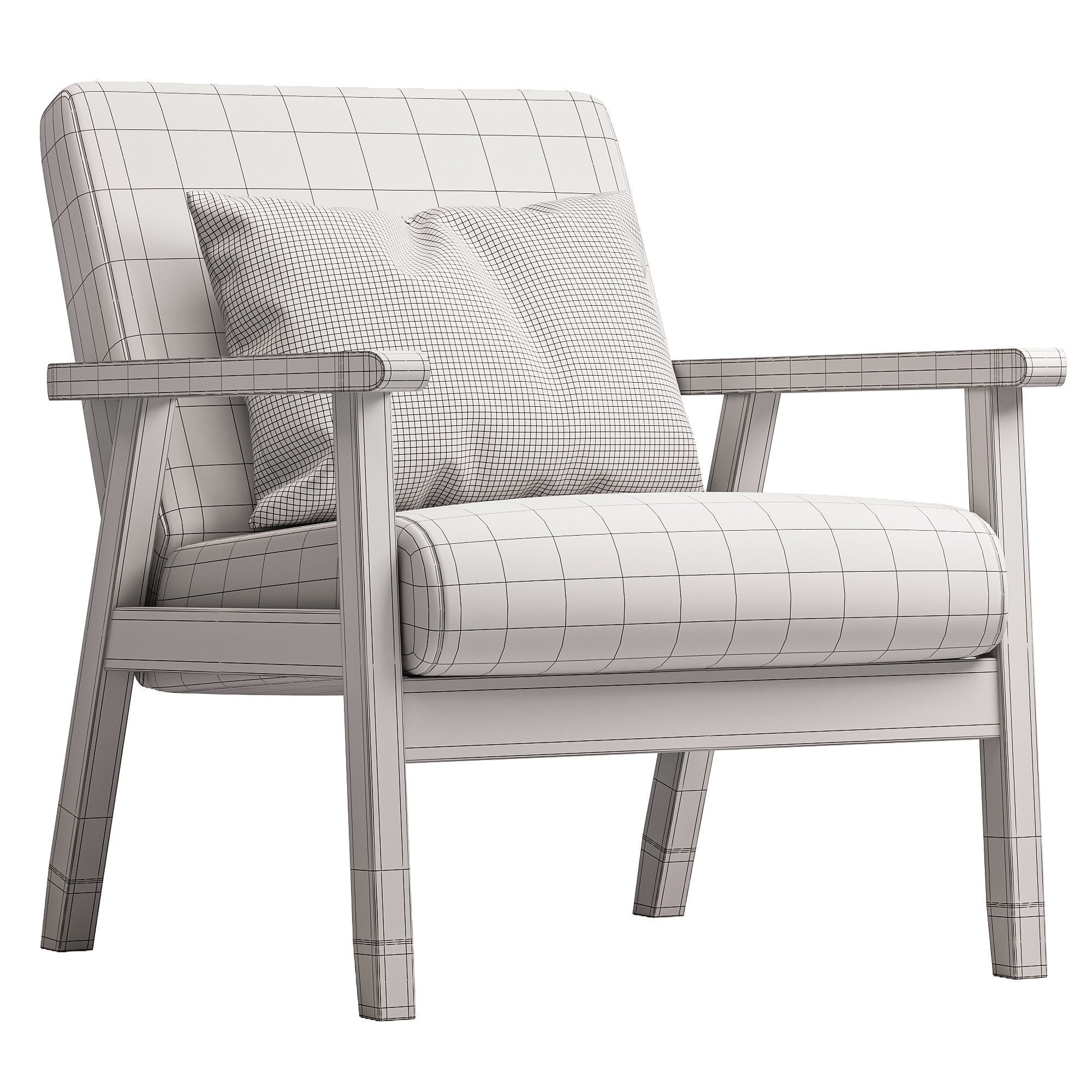Isak Armchair 3D model_3