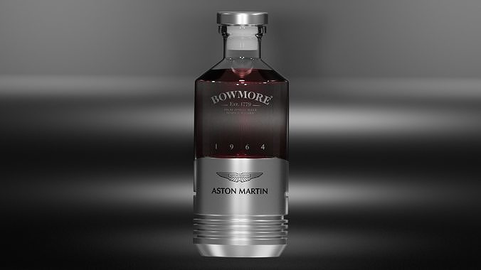 Whiskey Bottle Bowmore Aston Martin Low-poly 3D model
