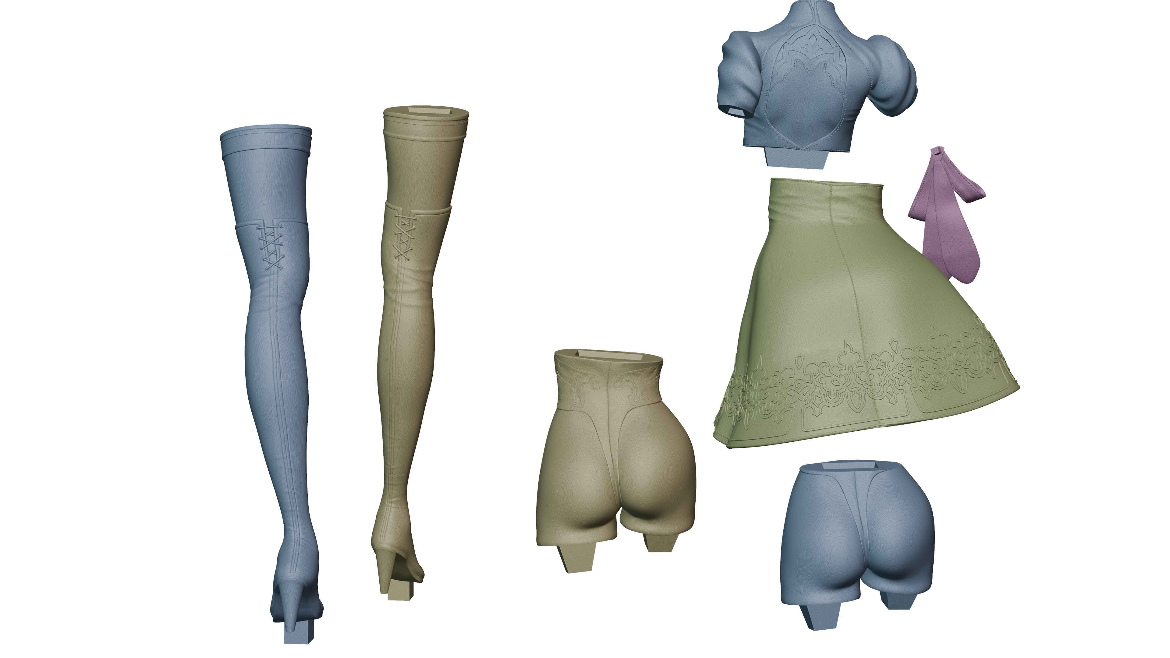 2B from Nier Automata Series 3D print file 3D print model_17