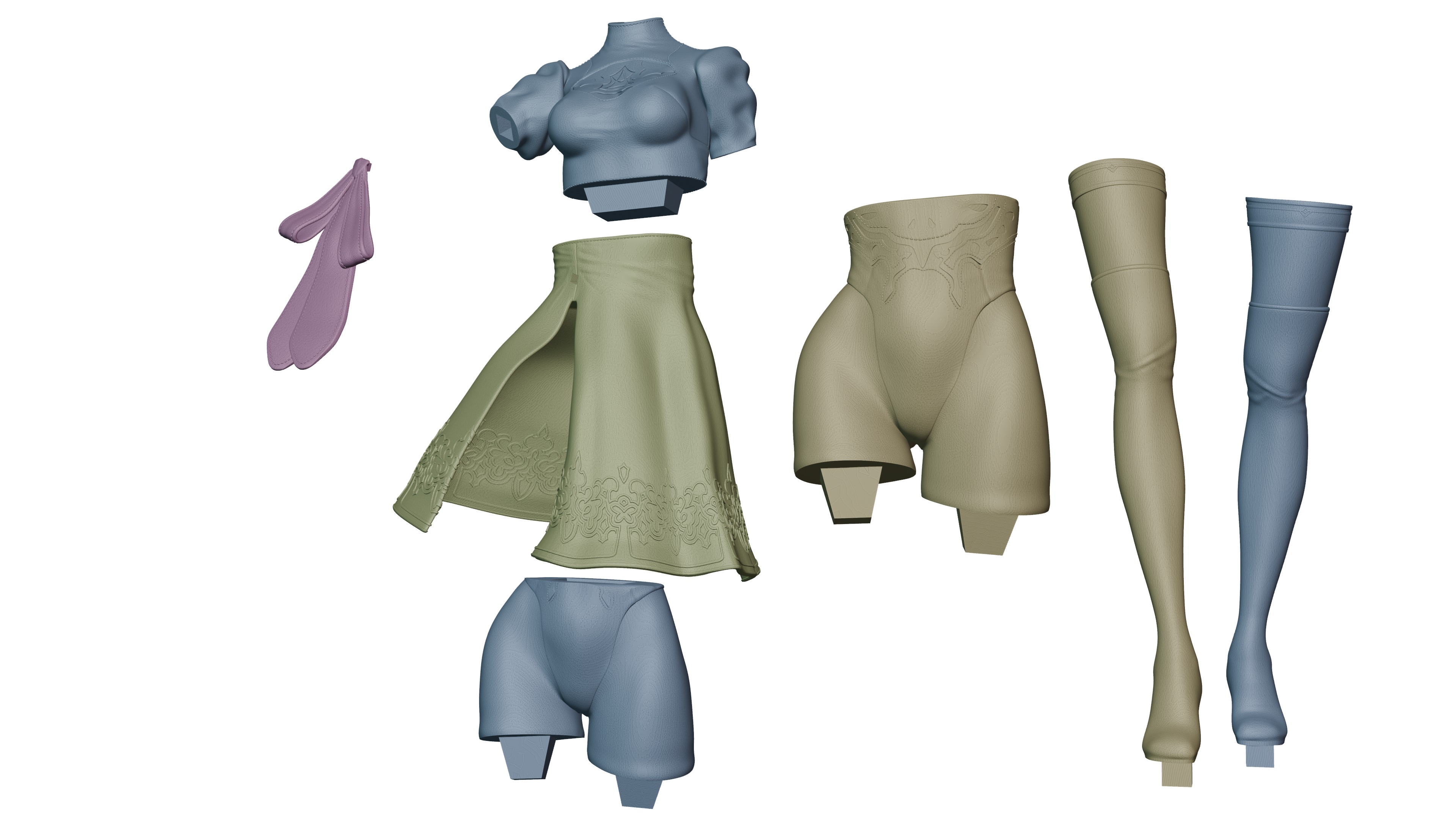 2B from Nier Automata Series 3D print file 3D print model_18