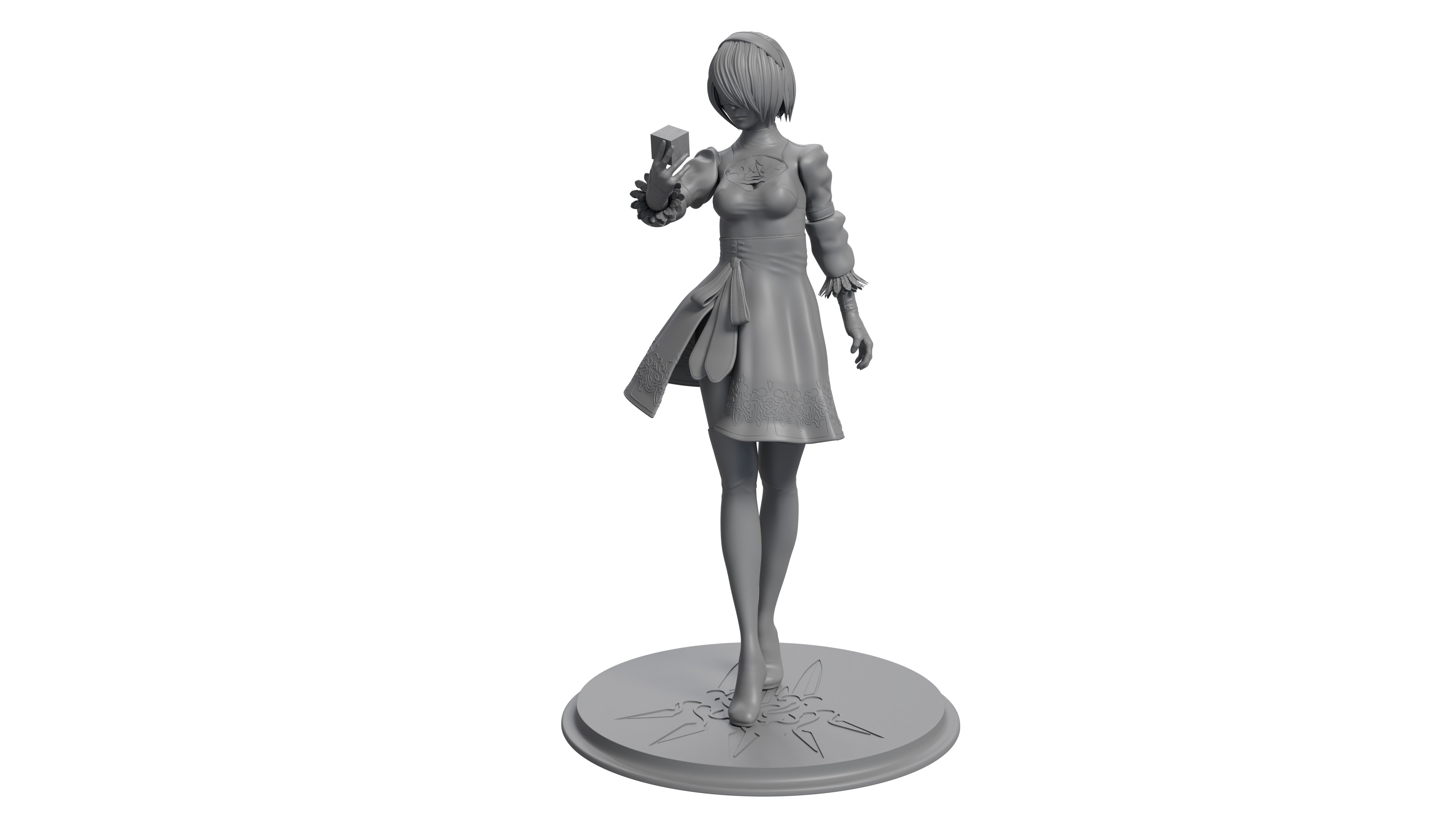 2B from Nier Automata Series 3D print file 3D print model_1