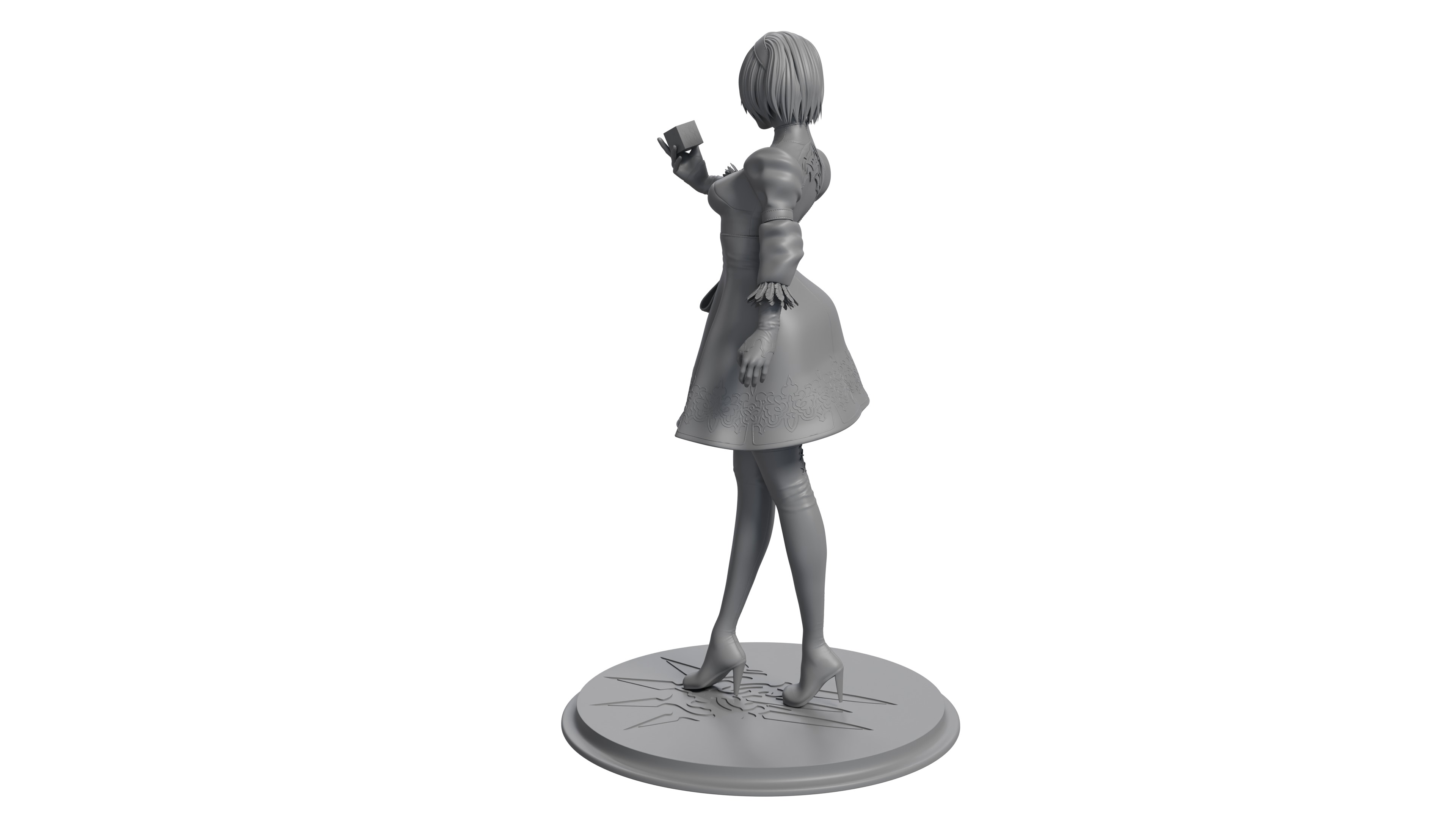 2B from Nier Automata Series 3D print file 3D print model_13