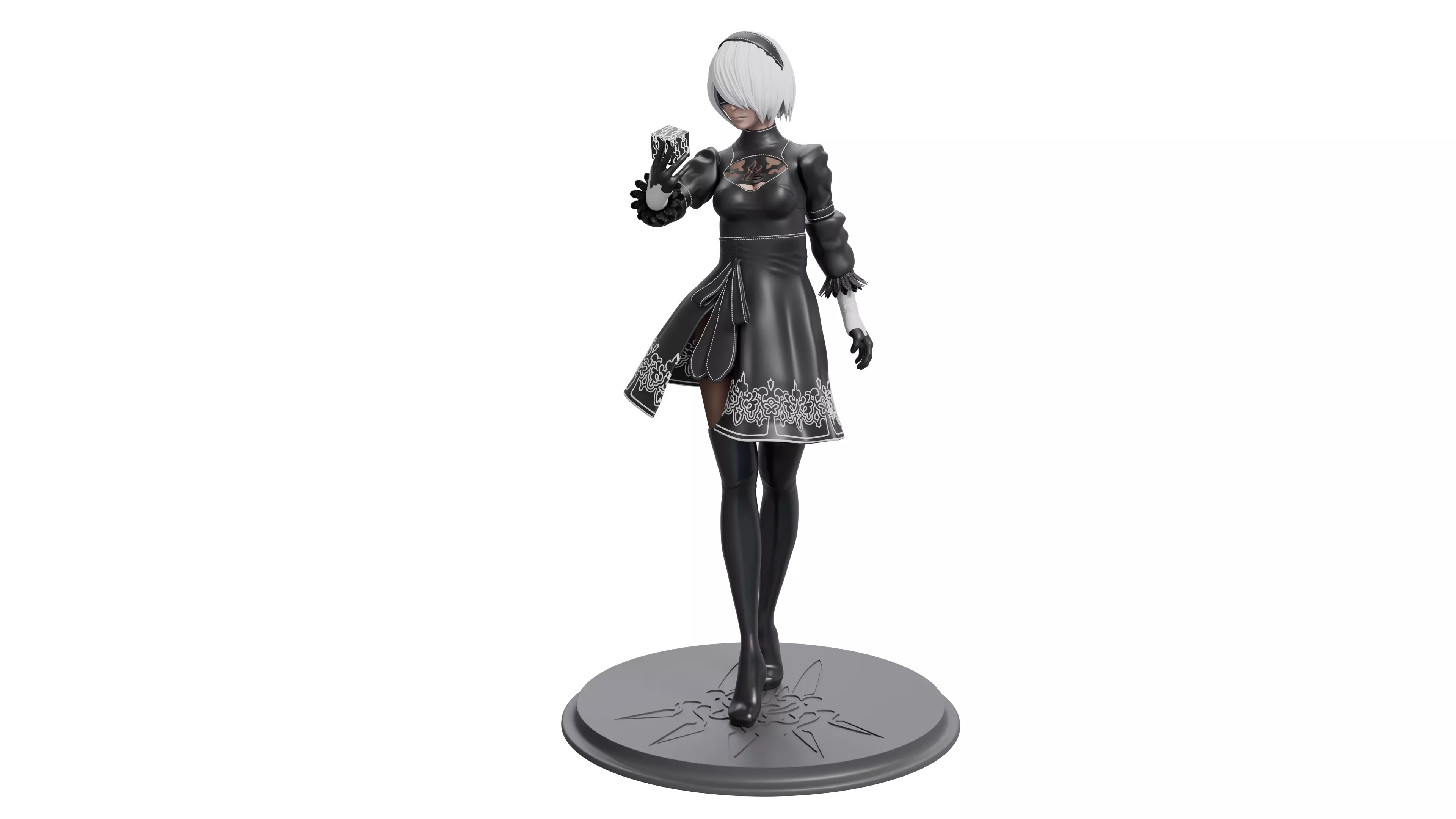 2B from Nier Automata Series 3D print file 3D print model_0