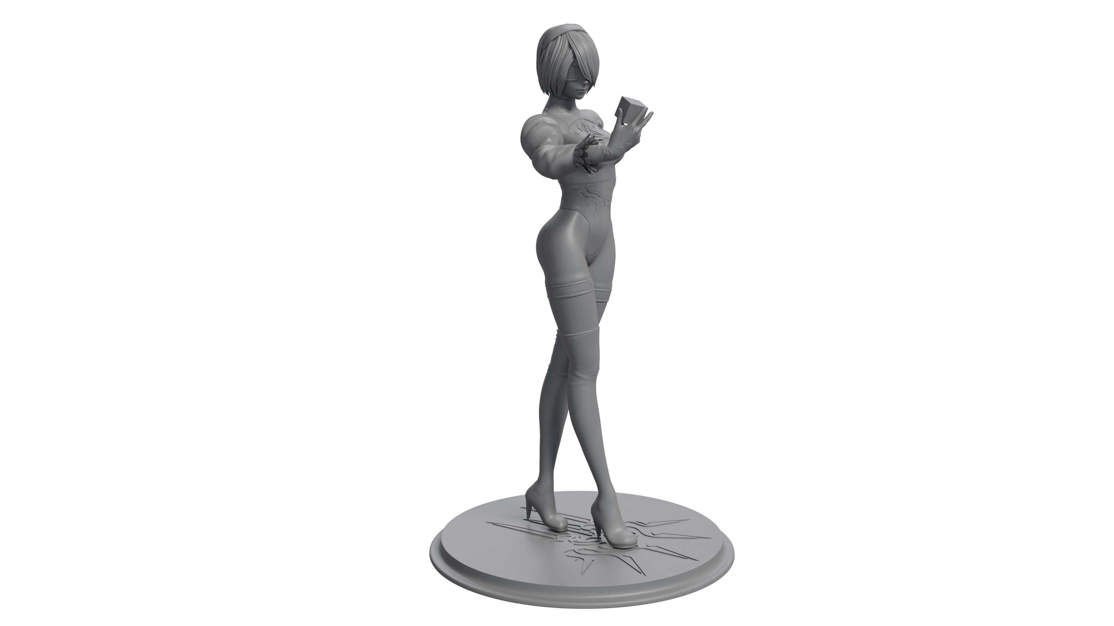2B from Nier Automata Series 3D print file 3D print model_7