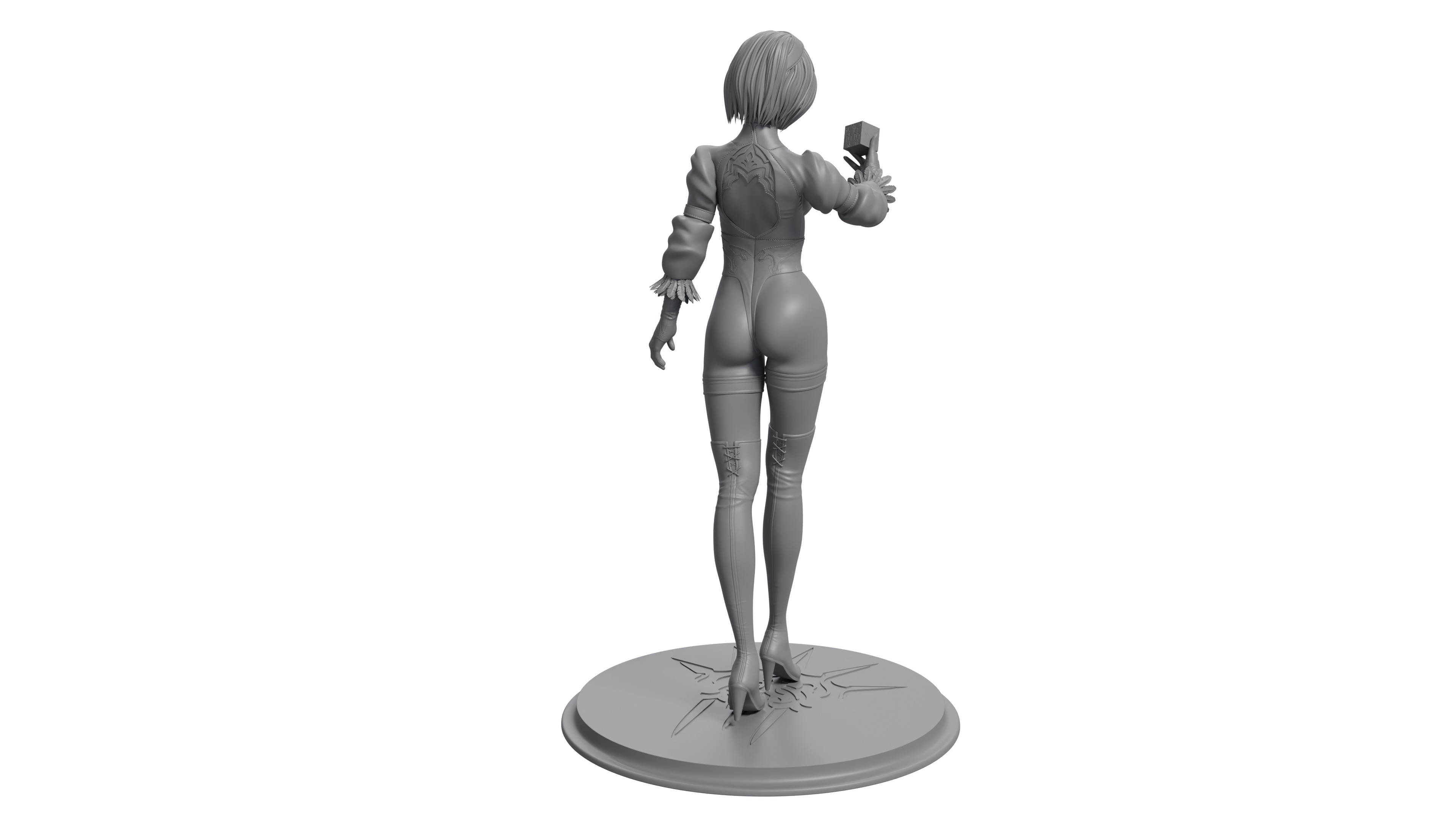 2B from Nier Automata Series 3D print file 3D print model_11