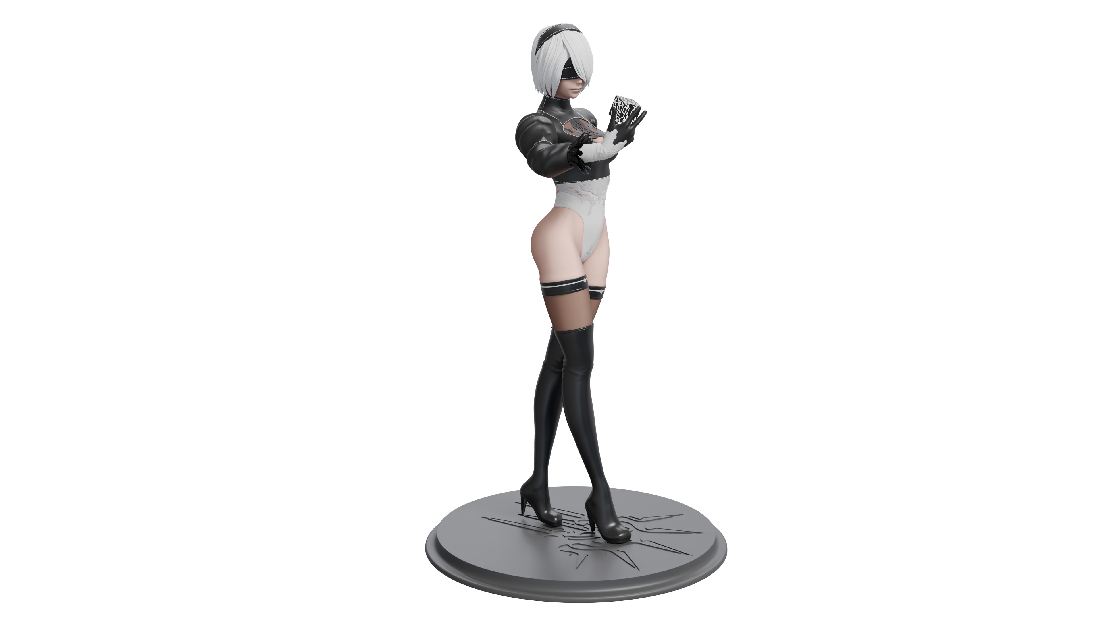 2B from Nier Automata Series 3D print file 3D print model_6