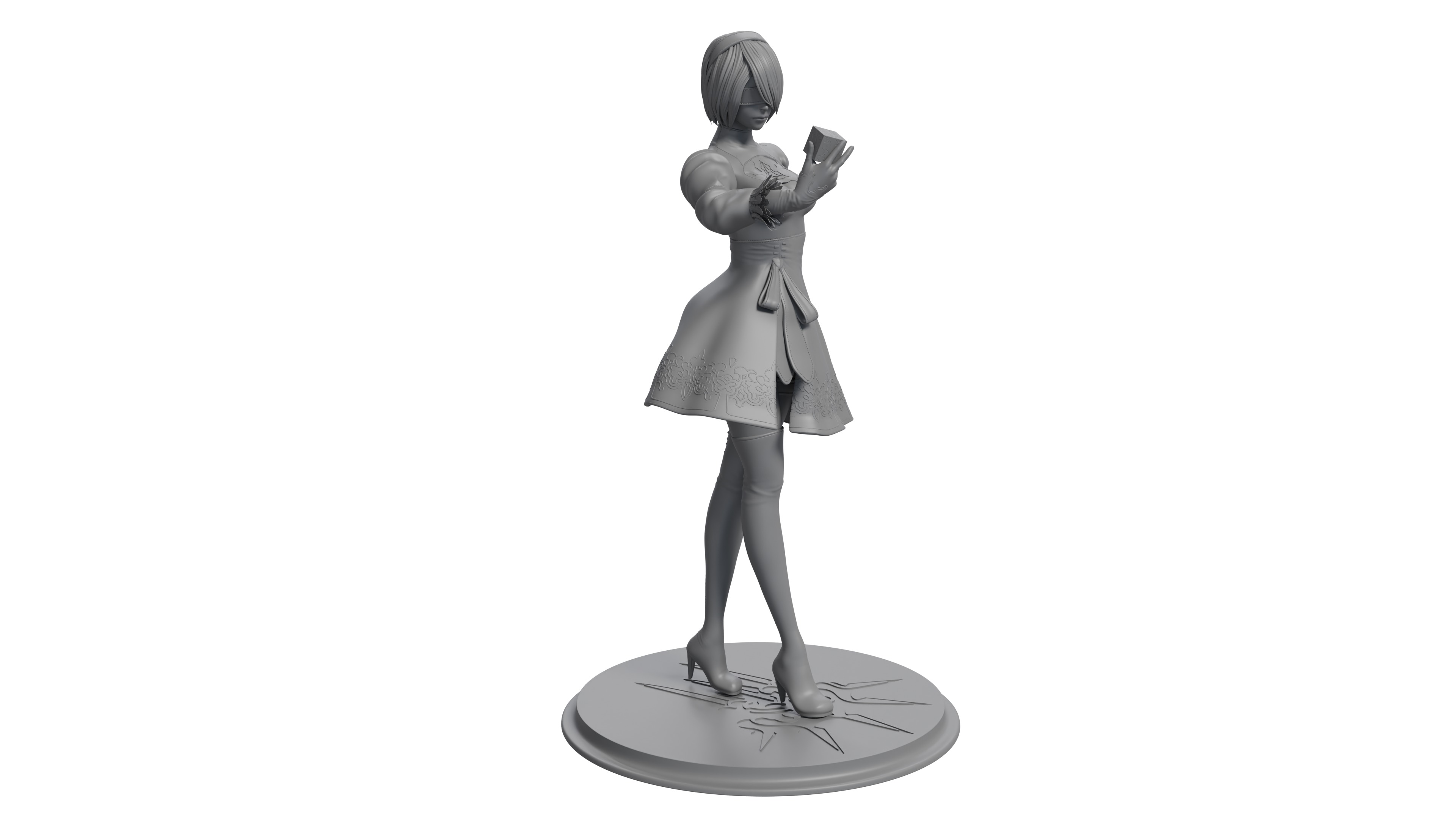 2B from Nier Automata Series 3D print file 3D print model_5