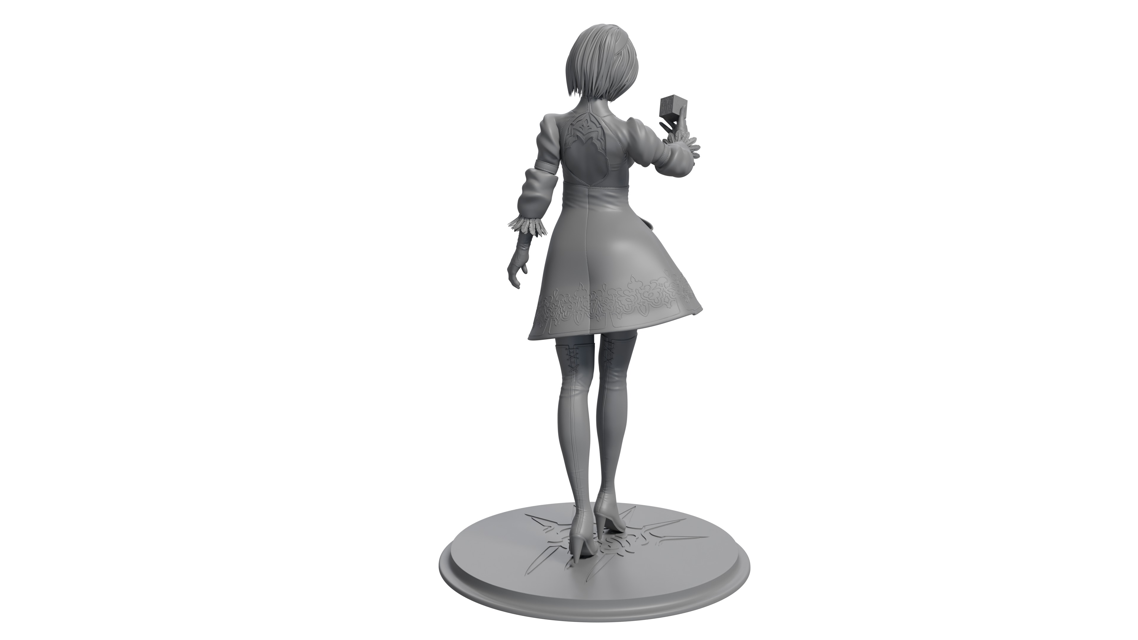 2B from Nier Automata Series 3D print file 3D print model_9
