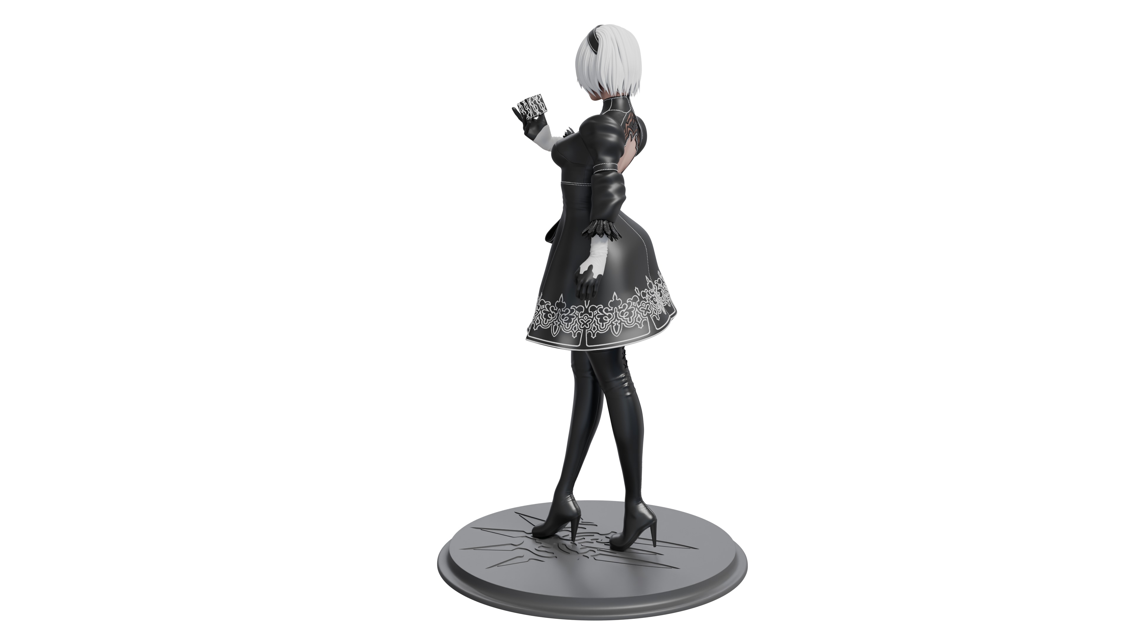 2B from Nier Automata Series 3D print file 3D print model_12