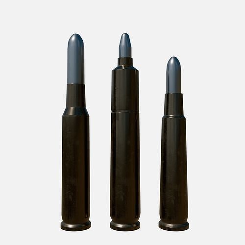Bullets Mondragon and Mauser Low-poly 3D model