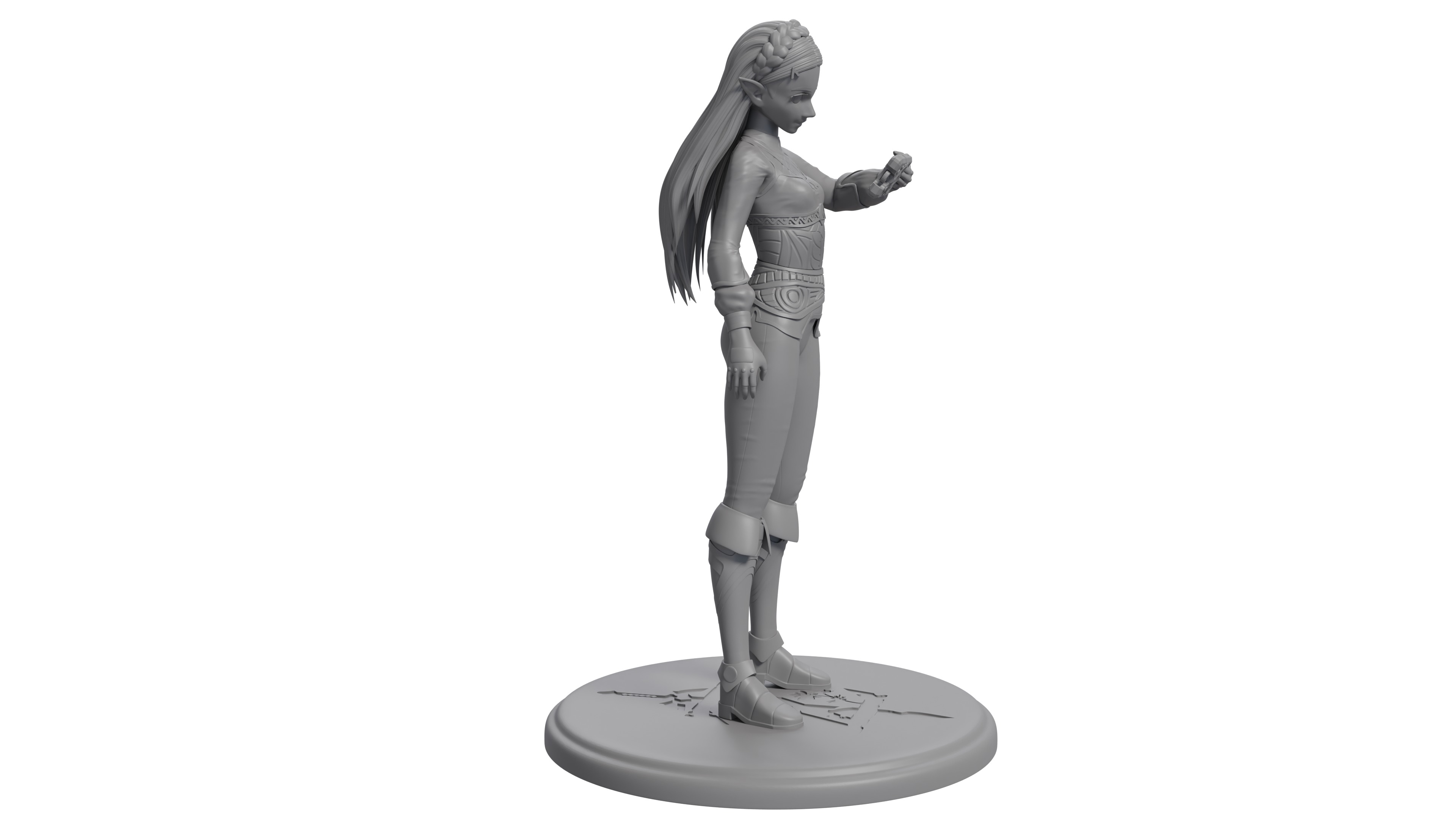 Zelda BotW Version 3D print statue 3D print model_2