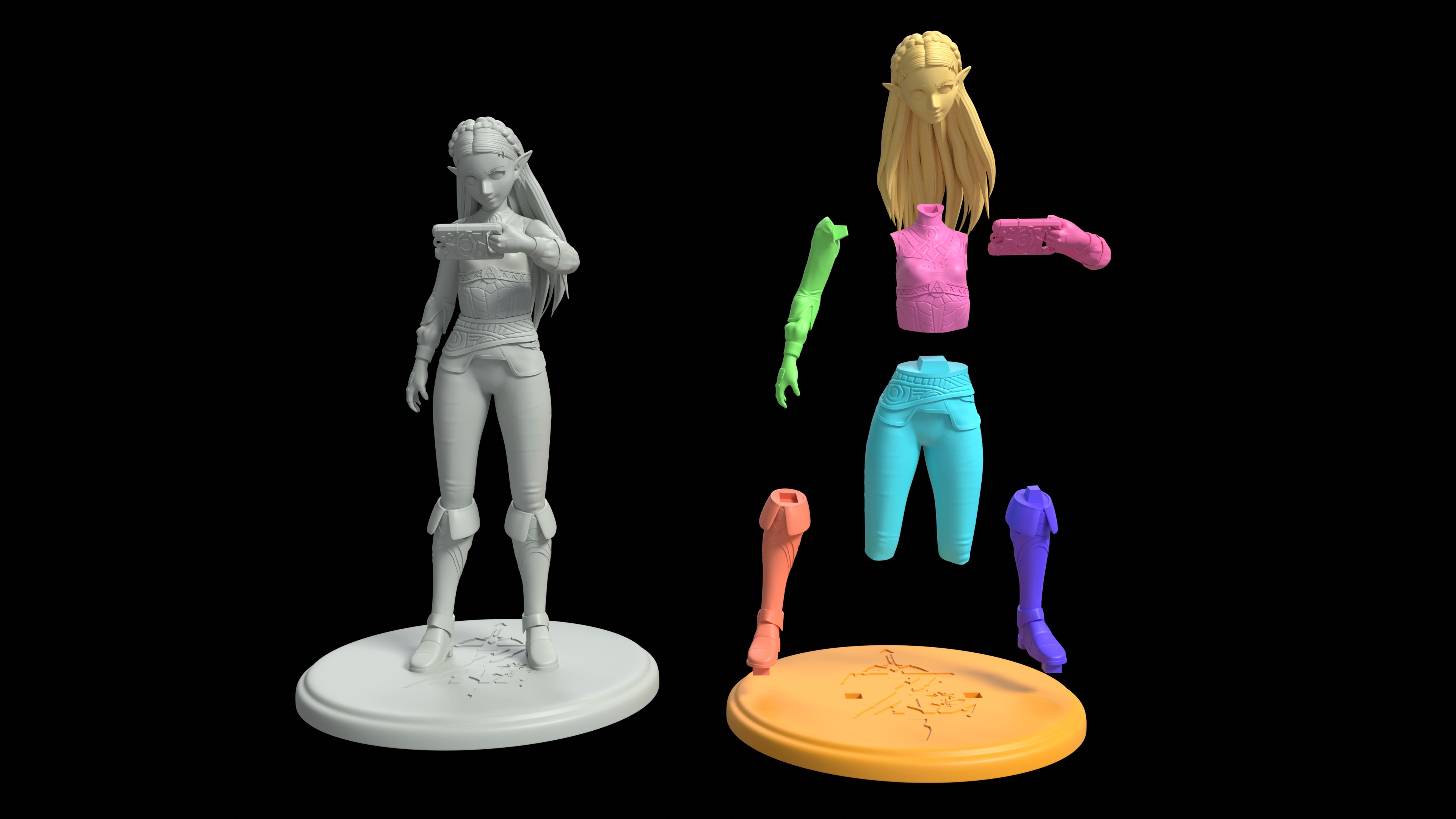 Zelda BotW Version 3D print statue 3D print model_7