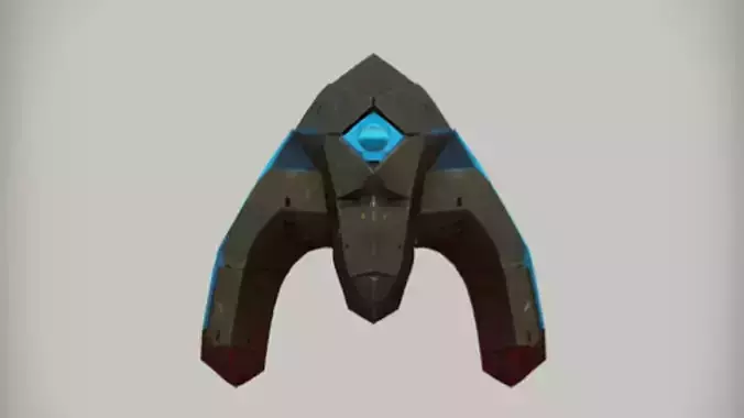 futuristic spaceship or drone Game Ready 3D Model