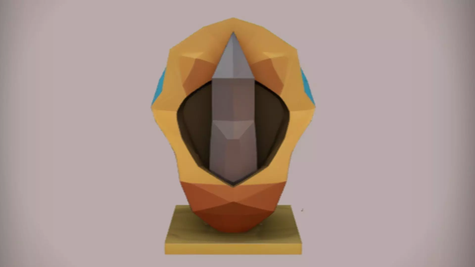 abstract geometric sculpture 3D Game Ready Model 3D model_0