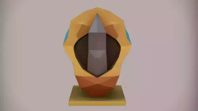 abstract geometric sculpture 3D Game Ready Model