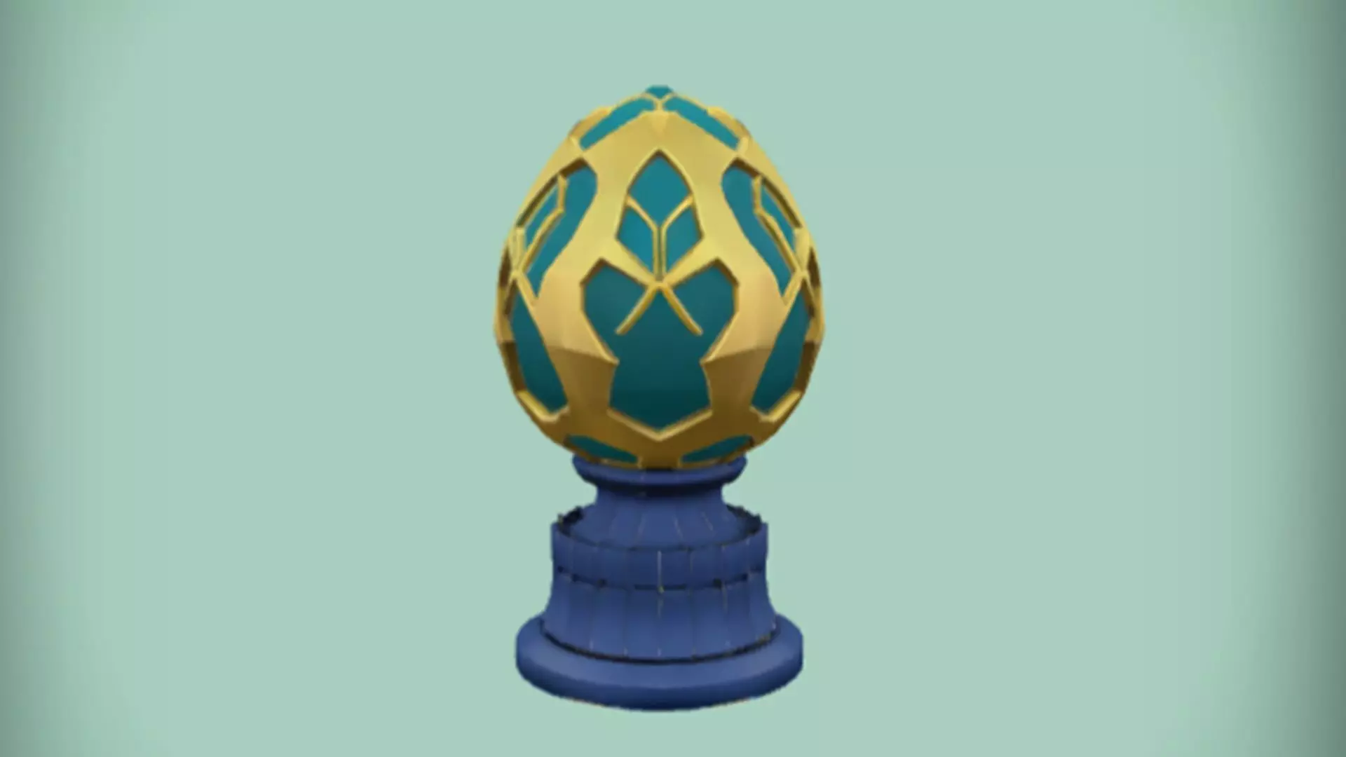 ornamental egg on a base 3D Game Ready Model 3D model_0