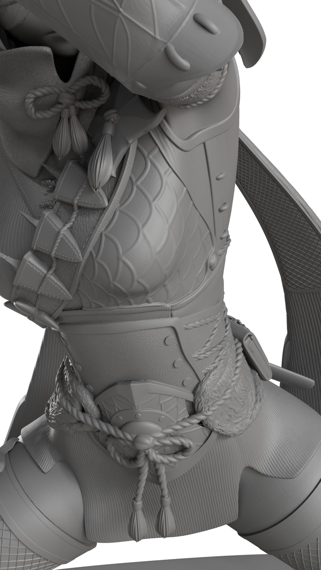 Nier Automata X Monster Hunter Rise mashup 3D print statue 3D print model_9