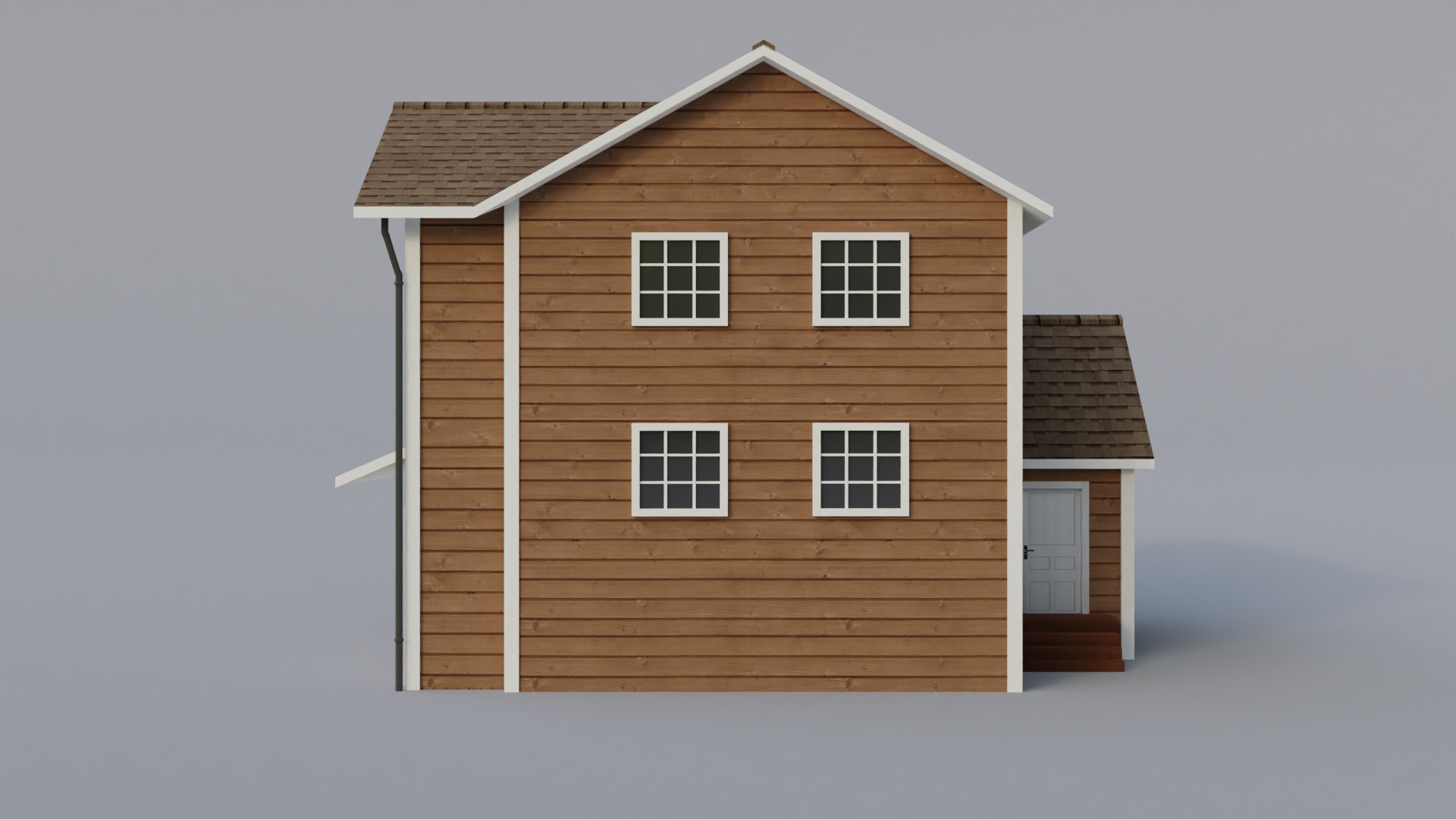 Low Poly house 4 Low-poly 3D model_4