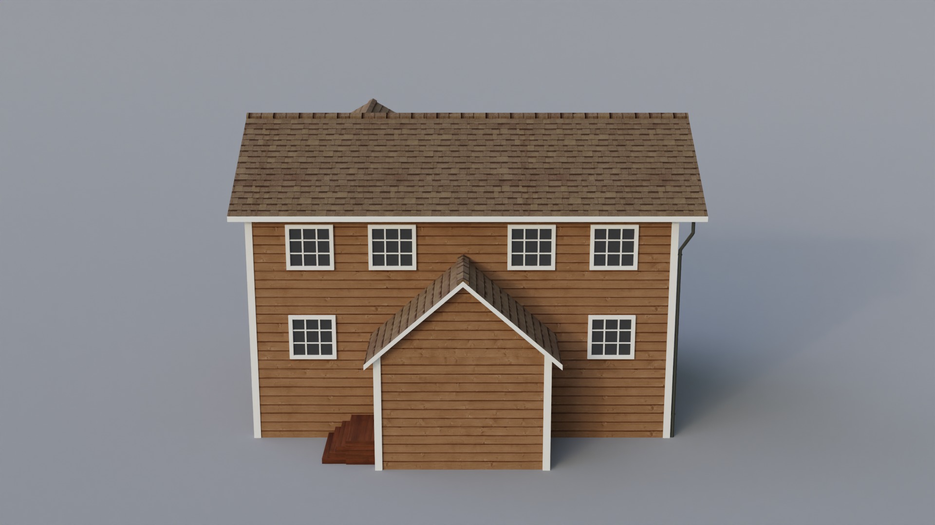 Low Poly house 4 Low-poly 3D model_6