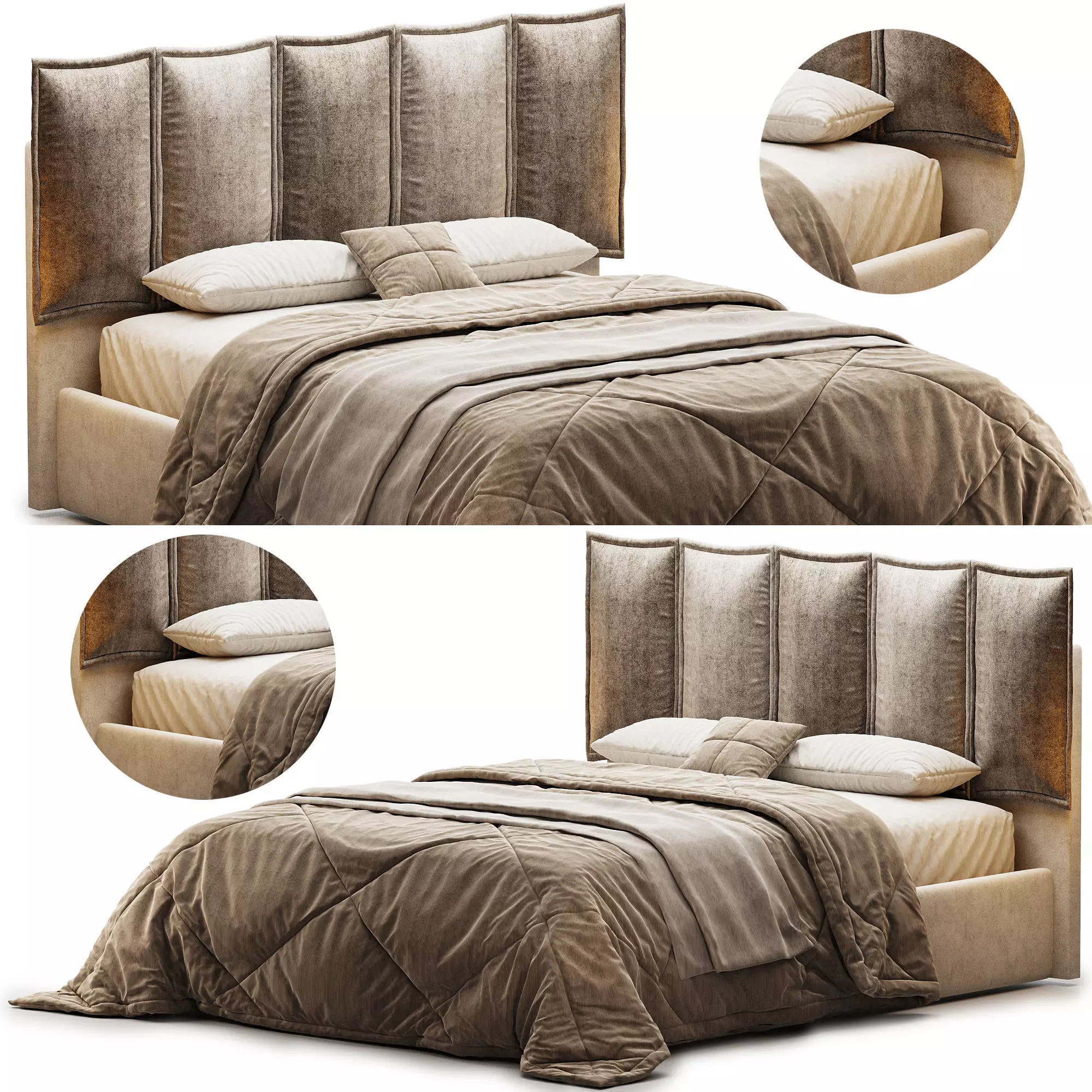 Target Point Bed Santorini 3D model_0