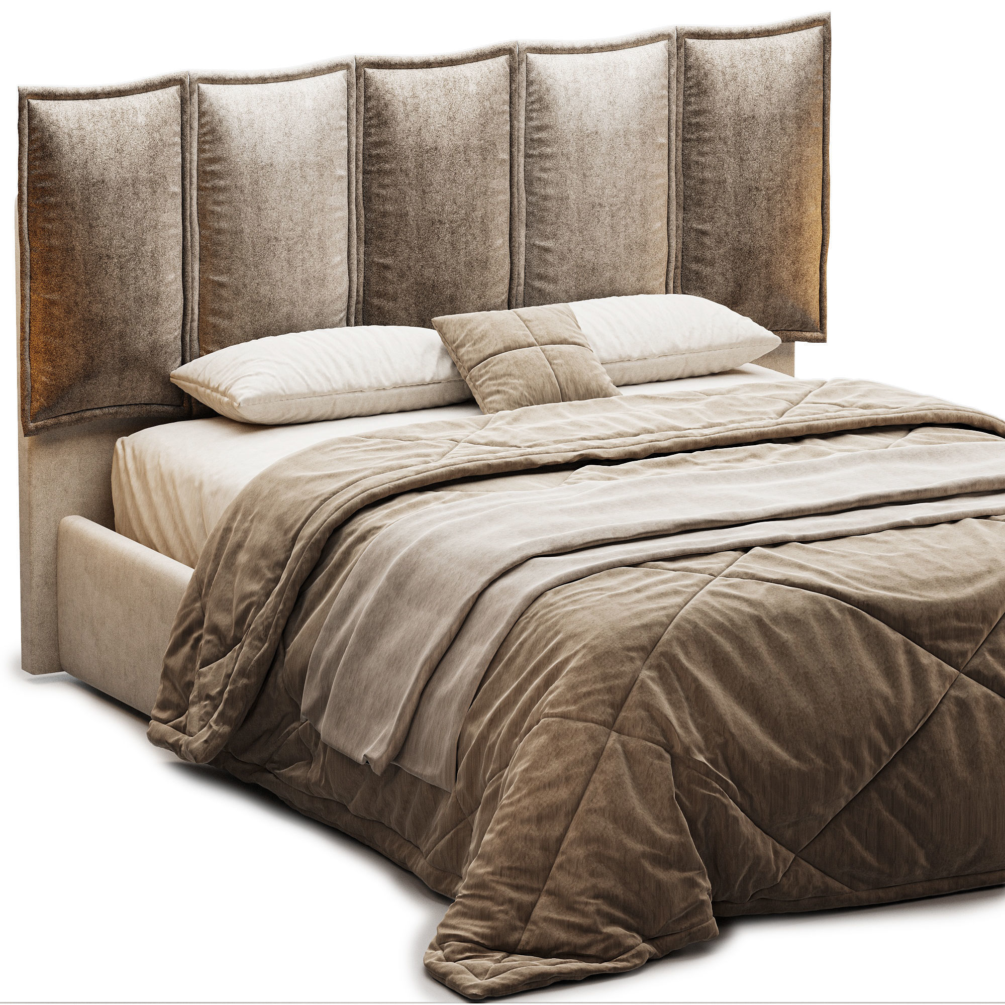 Target Point Bed Santorini 3D model_4