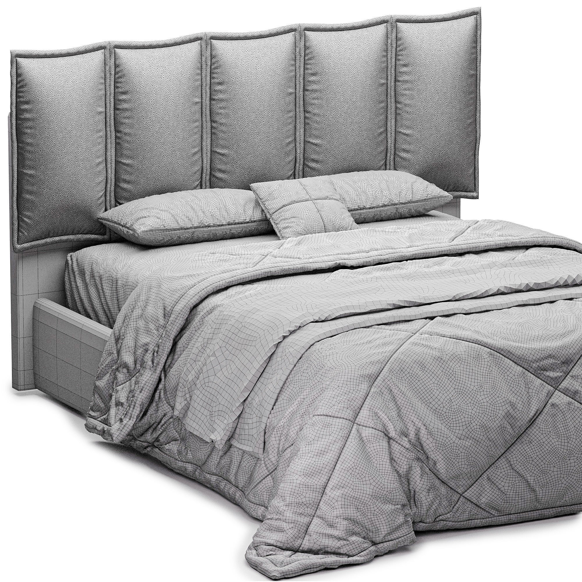 Target Point Bed Santorini 3D model_5