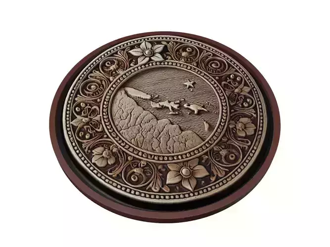 Timor-Leste  Map Medallion Relief