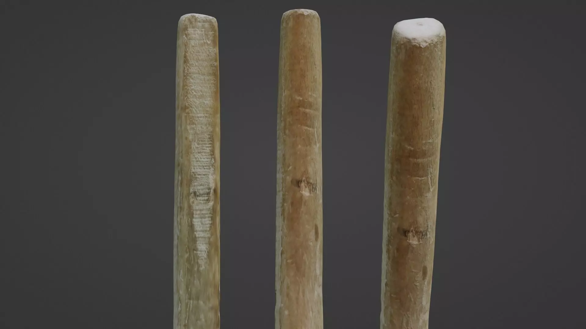 Wooden Stick Low-poly 3D model_0