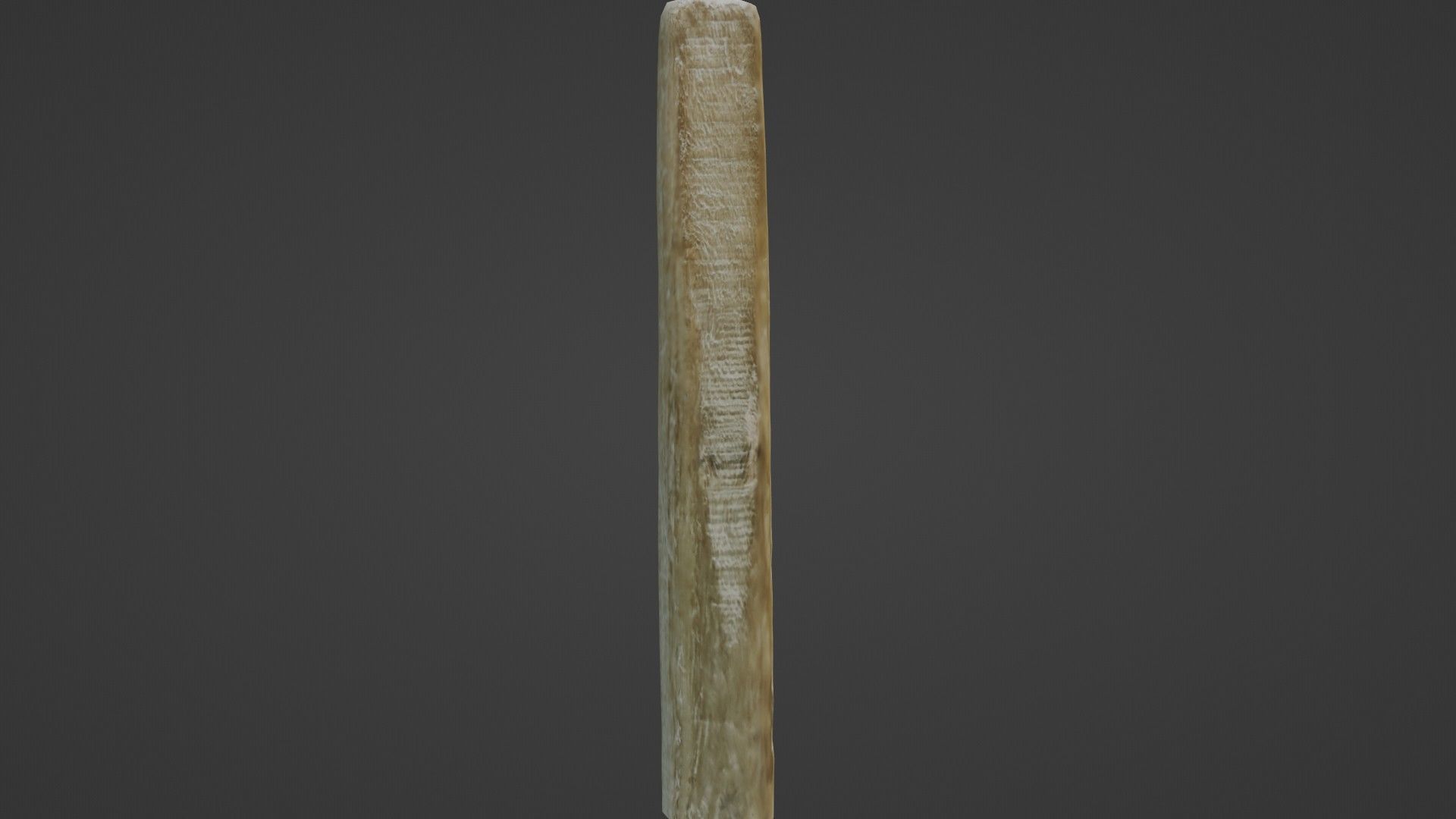 Wooden Stick Low-poly 3D model_1
