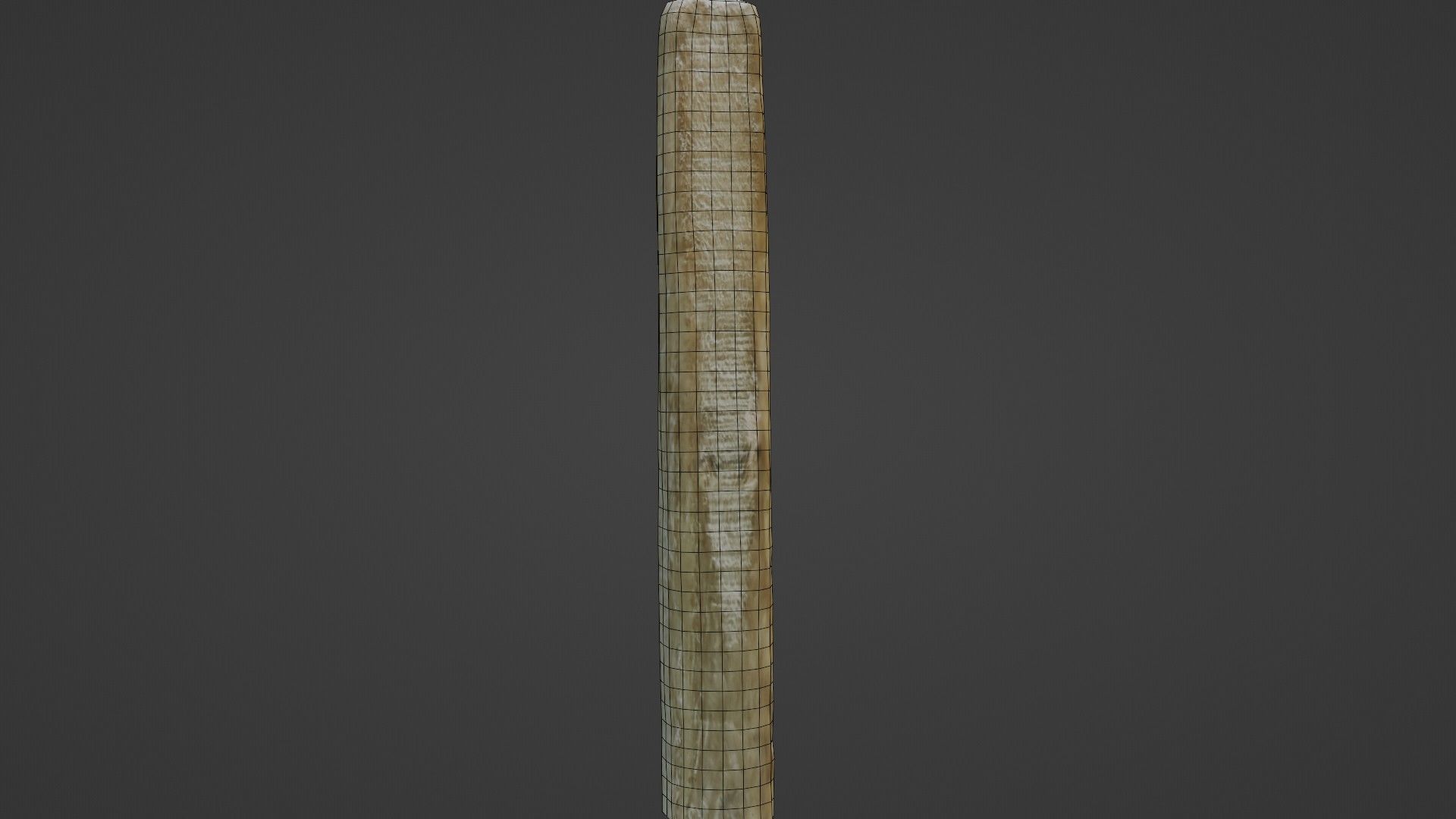 Wooden Stick Low-poly 3D model_2