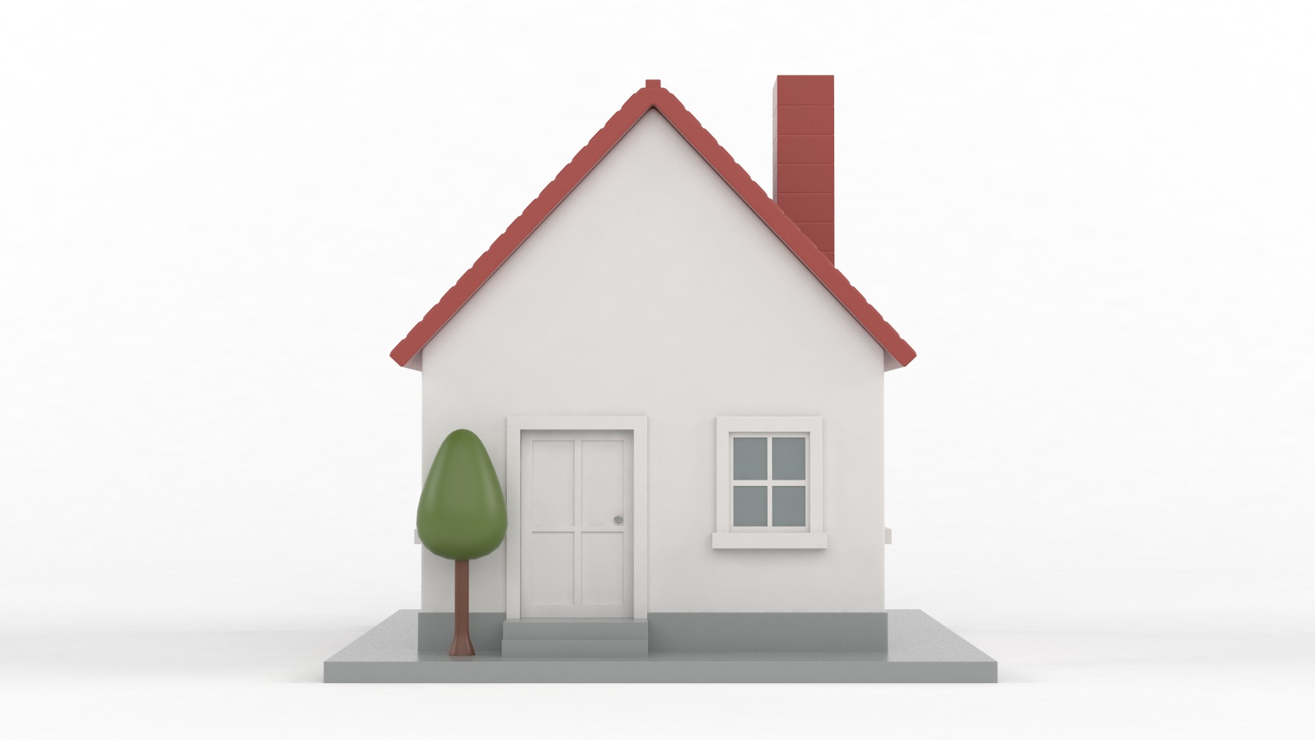Cartoon House 3D model_1