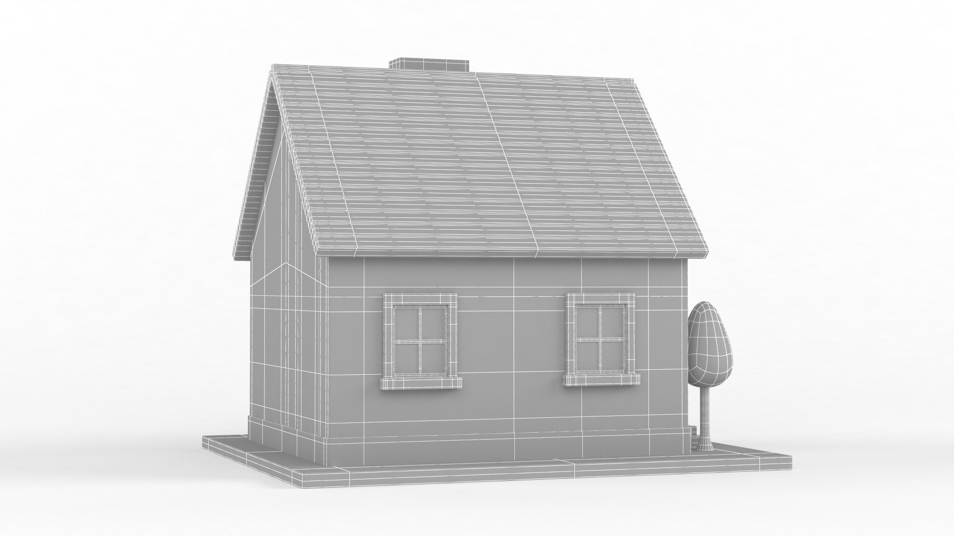 Cartoon House 3D model_8