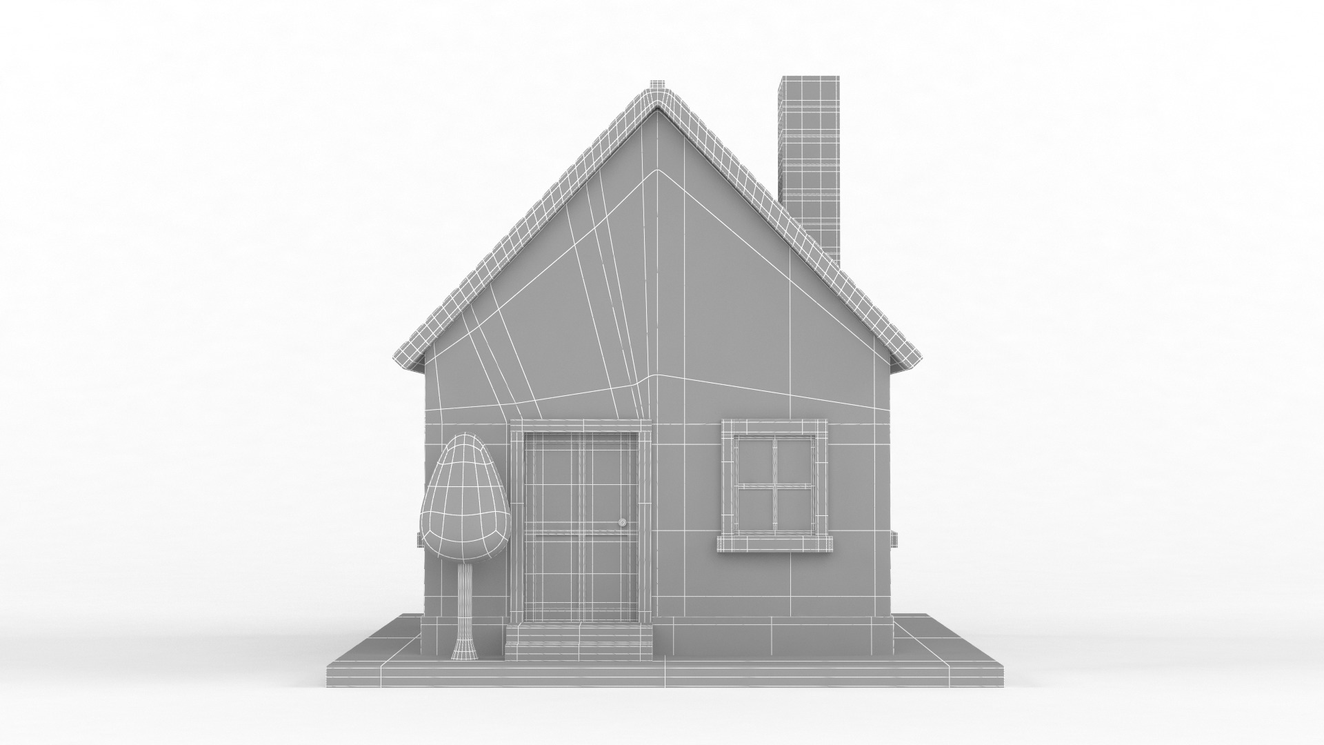 Cartoon House 3D model_7