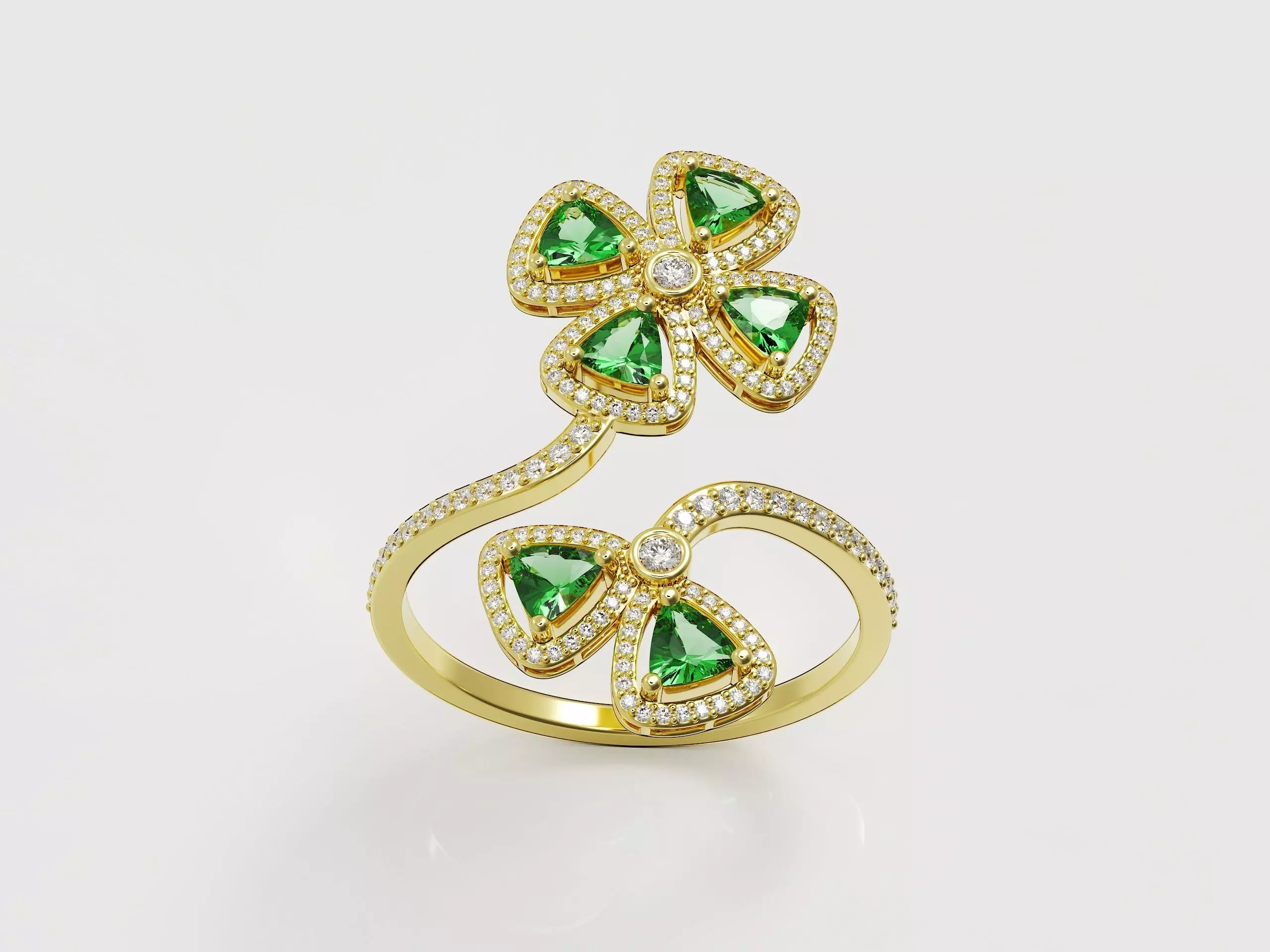 Floral Elegance Ring 3D print model