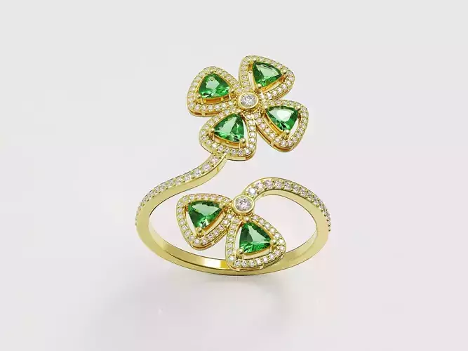 Floral Elegance Ring  3D print model